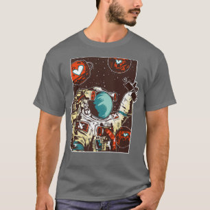 T-shirt Graffiti Espace Astronaute Hip Hop Street Art