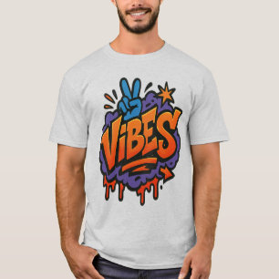 T-shirt Graffiti Gras "Vibes" Art de rue