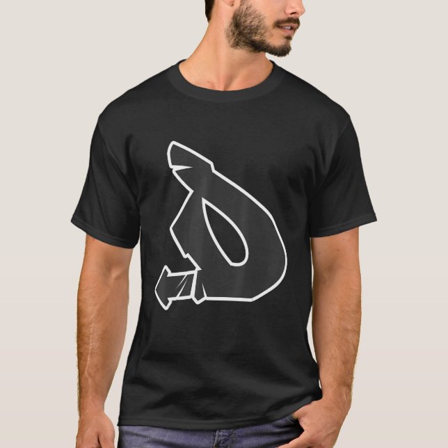 T-shirt Graffiti Lettre D (Devant)