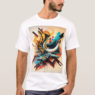 T-shirt Graffiti moderne Kandinsky Blanc