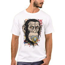 Graffiti Monkey Visage Art - Style Rue Abstrait