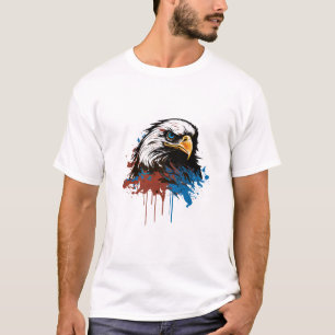 T-shirt Graffiti Peinture Aigle Oiseau Peinture artistique