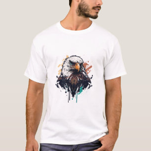 T-shirt Graffiti Peinture Aigle Oiseau Peinture artistique