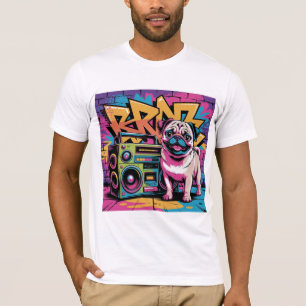 T-shirt Graffiti Pug