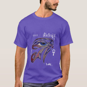 T-SHIRT GRAFFITI SPIRITUEL DE DMT - RA ANKH OM MANI DE