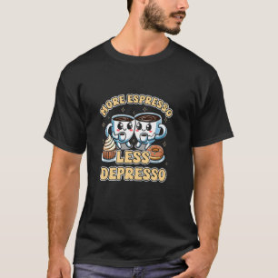 T-shirt Grains de Café Matin Plus d'Espresso Moins de Dépr