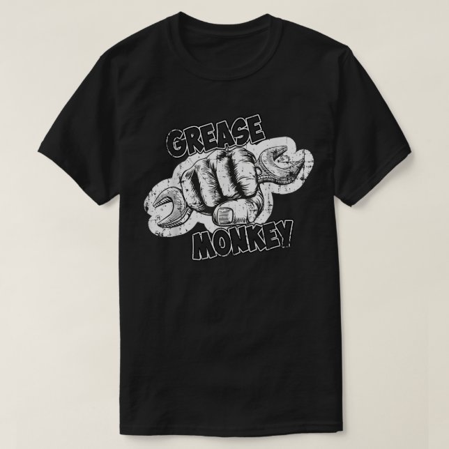 T-shirt Graisse Monkey Wrench Auto Mécanique (Design devant)