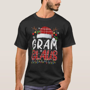T-shirt Gram Claus Lumières de Noël Pyjama Famille Corresp