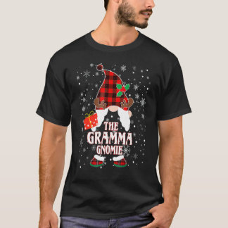 T-shirt Gramma Gnome Buffalo Plaid Matching Family Christa