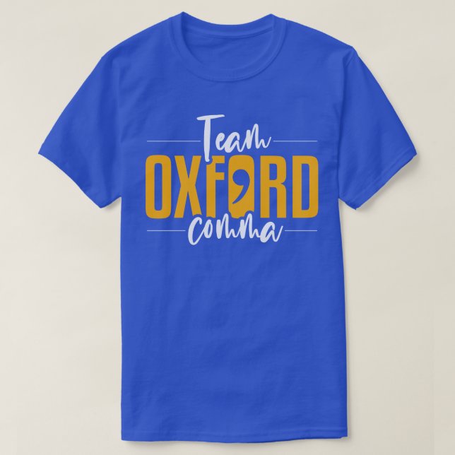 T-shirt Grammar Team Oxford Comma Français (Design devant)