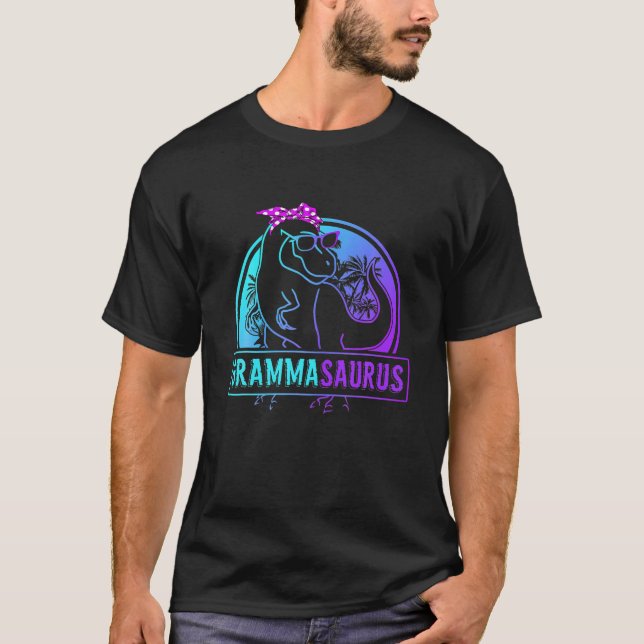T-shirt Grammasaurus T Rex Dinosaur Gramma Saurus Family M (Devant)