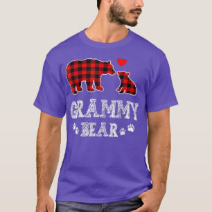 T-shirt Grammy Bear, Red Buffalo Plaid Grammy Bear