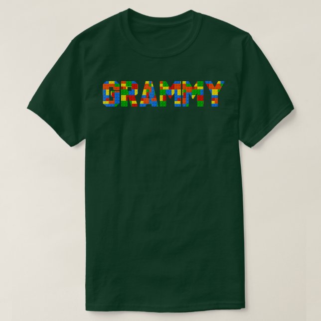 T-shirt Grammy Brick Builder Funny Blocks Master Builder  (Design devant)
