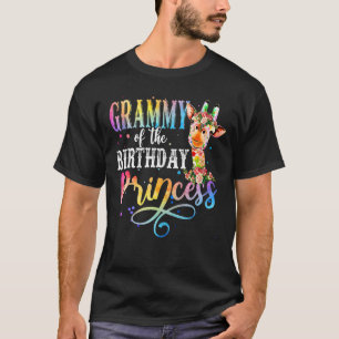 T-shirt Grammy De L'Anniversaire Princesse Giraffe Anniver