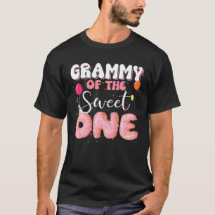T-shirt Grammy De L'Anniversaire Un Doughnut 1Ème Famille 
