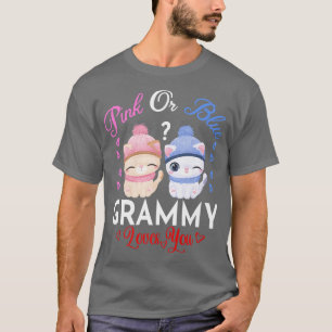 T-shirt Grammy Rose Ou Bleu Vous Aime Révéler Le Sexe