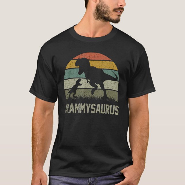 T-shirt Grammy Saurus T Rex Dinosaur Grammysaurus Famille  (Devant)