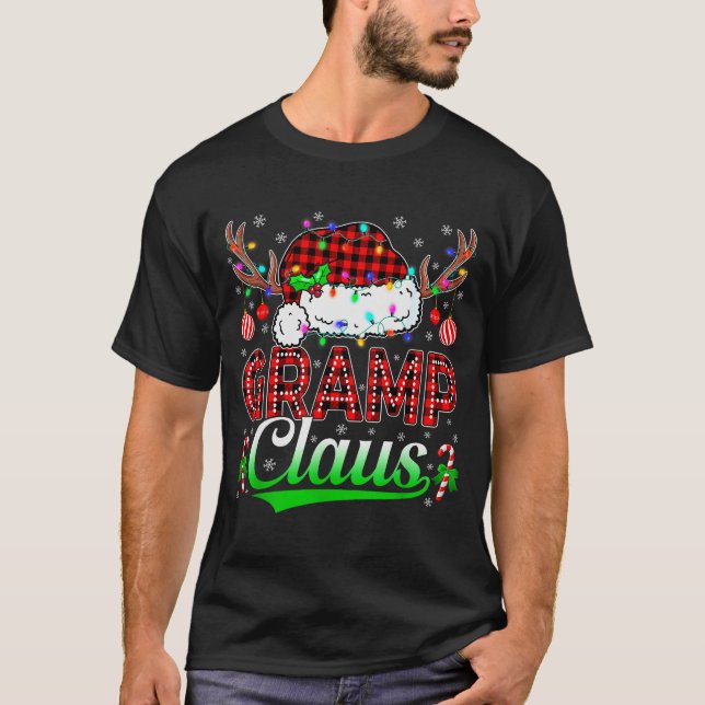 T-shirt Gramp Claus Christmas Lights Matching Family Xmas  (Devant)