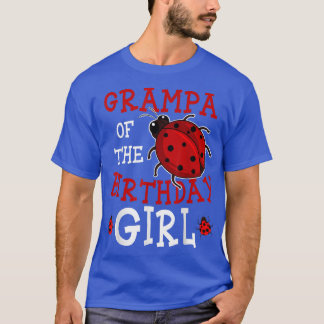 T-shirt Grampa De L'Anniversaire Fille Ladybug Anniversair