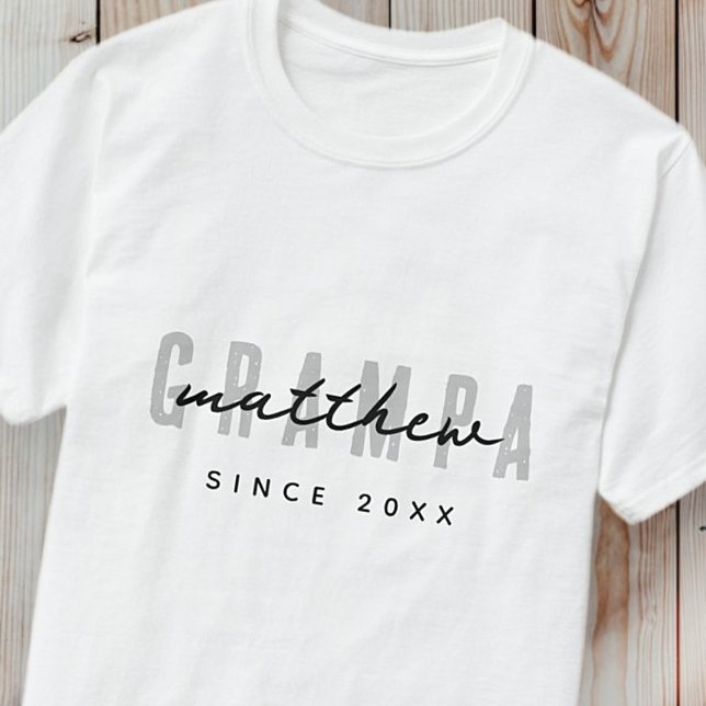 T-shirt Grampa Moderne Élégante Fête des pères simple (Créateur téléchargé)