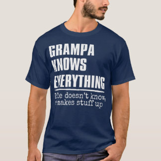 T-shirt Grampa sait tout drôle Grampa Grand-père F