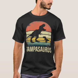 T-shirt Grampasaurus T Re Dinosaur Fête des pères Rétro Po
