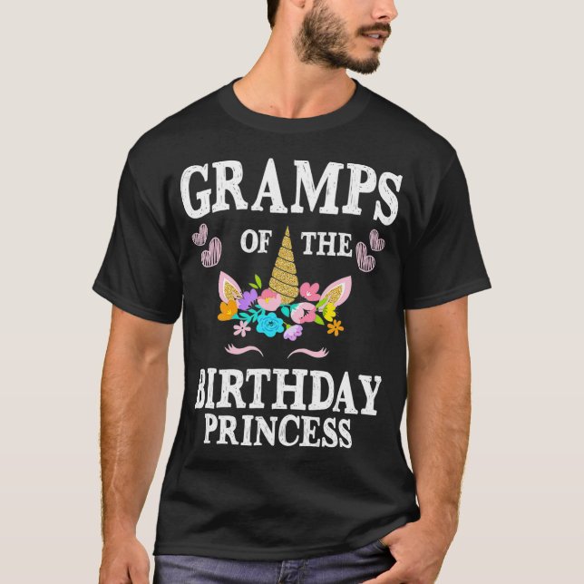 T-shirt Grampes Mignonnes De L'Anniversaire Princesse Unic (Devant)