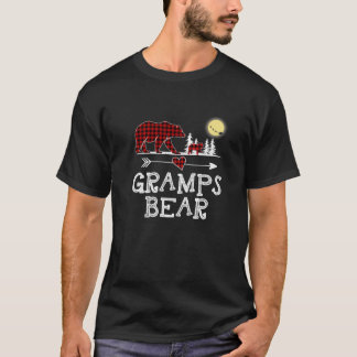 T-shirt Gramps Ours Pajama de Noël Buffle Rouge Plaid