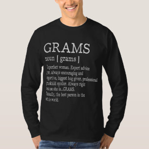 T-shirt Grams Définition Grandma Fête des mères Cadeaux Fe