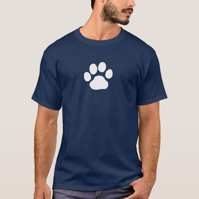T-shirt Grand amant canin frais de l'empreinte de patte | (Devant)