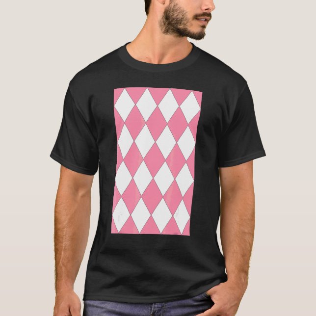 T-shirt Grand arlequin géométrique Motif Baker Miller Pin (Devant)