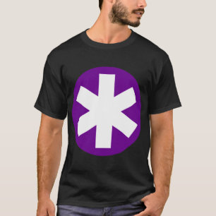 T-shirt Grand astérisque - Deep Purple et blanc