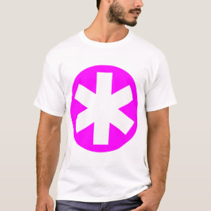 T-shirt Grand Astérisque - Magenta et Blanc