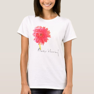 T-shirt Grand Chrysanthème rouge Toujours en fleurs T-shir