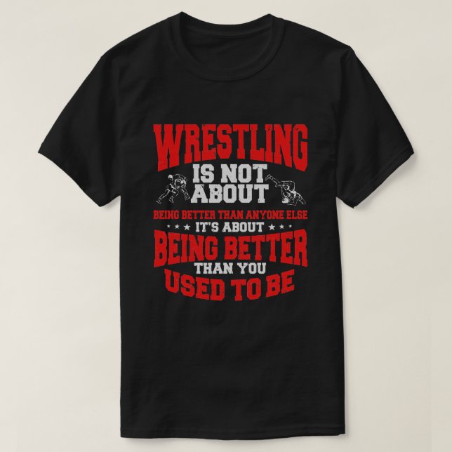 T-shirt Grand Conception de lutte lutteur lutteur dire vêt (Design devant)