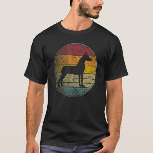 T-shirt Grand Danois Chien Vintage en détresse Rétro 70 80