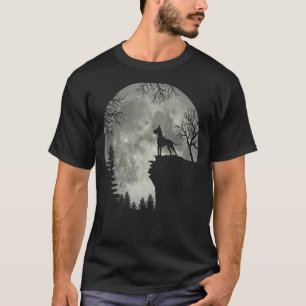 T-shirt Grand Danois Et Lune Halloween Classique Halloween