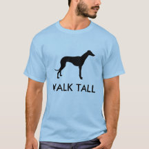T-shirt grand de silhouette de lévrier de