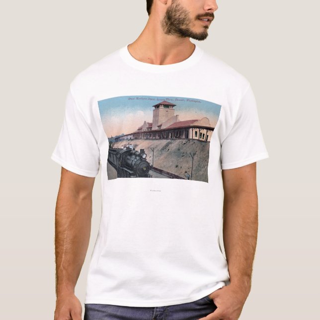 T-shirt Grand dépôt du nord 2 de chemin de fer (Devant)