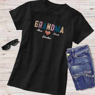 T-shirt Grand-Enfants Noms Grand-mère Faire-part