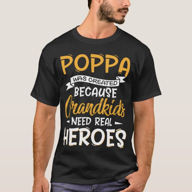 T-shirt Grand-Fête des pères Créé Poppa (Devant)