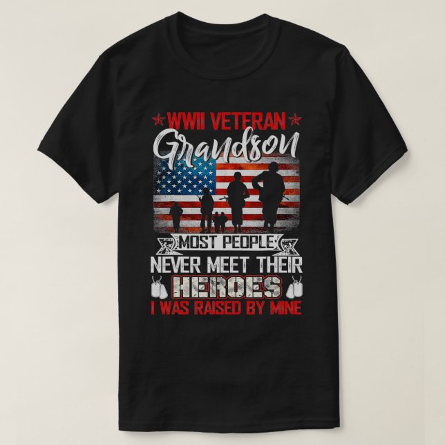 T-shirt Grand-fils 2ème guerre mondiale La plupart des gen (Design devant)