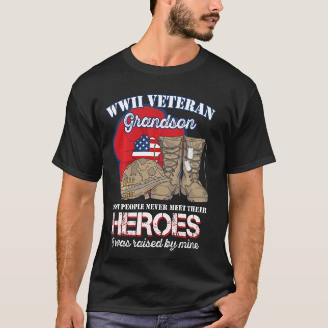 T-shirt Grand-fils 2ème guerre mondiale La plupart des gen (Devant)
