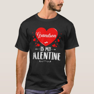 T-shirt Grand-fils est ma Valentine jumelle famille grand-