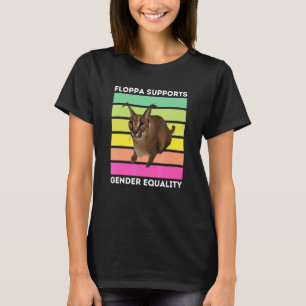 T-shirt Grand Floppa soutient l'égalité des sexes Caracal 