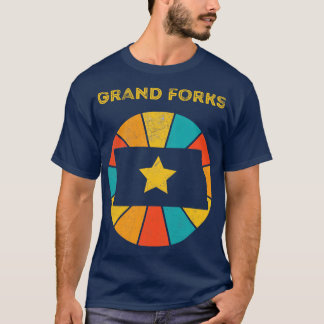 T-shirt Grand Forks Dakota du Nord Vintage Souven en détre