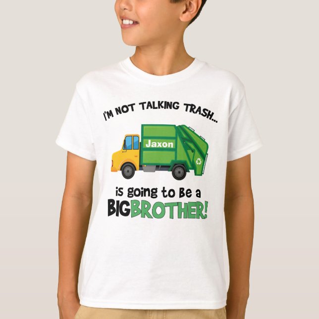 T-shirt grand frère d'annoncer une grossesse pour camion à (Devant)