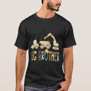 T-shirt Grand frère excavatrice de construction garçon d'a
