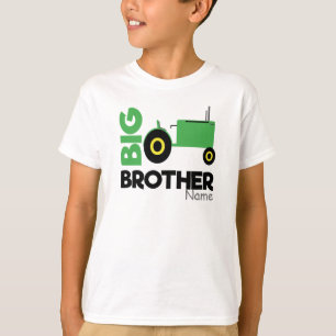 T-shirt Grand frère jumelant un tracteur