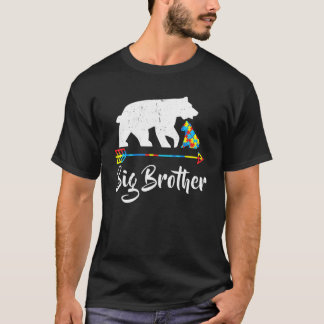 T-shirt Grand frère ours Sensibilisation à l'autisme Maman